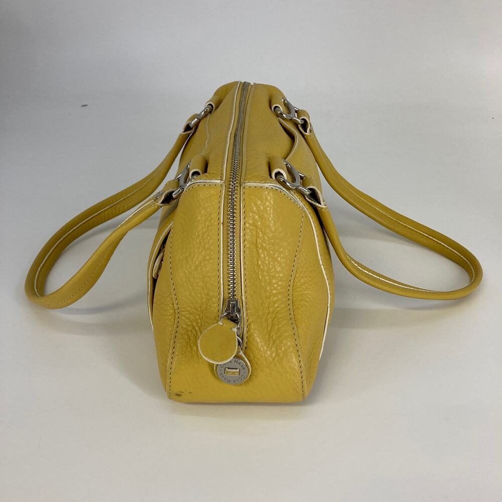 COLE HANN (MEDIUM) YELLOW PEBBLED LEATHER SHOULDER BAG ASIS - Picture 2 of 15